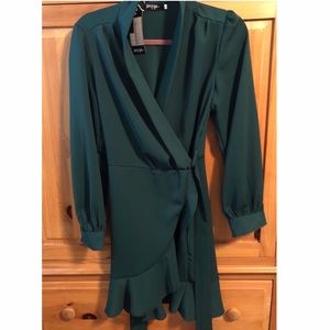 Flattering deep plunge party dress